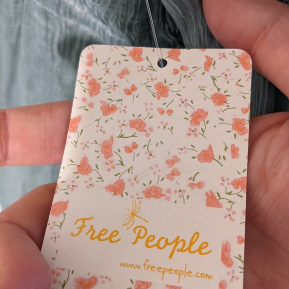 NWW Free People Powder Blue Flowing Top - w tags! - Picture 6 of 8
